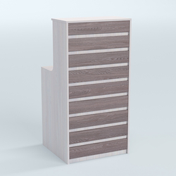 Ресепшен серии ПРАЙМ №2А, Ясень Анкор светлый + Ясень Анкор темный