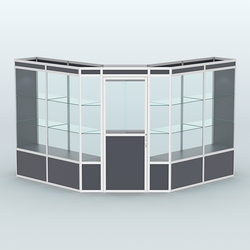 Павильон из профиля угловой №7а (9 кв.м), Антрацит