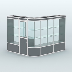 Павильон из профиля угловой №2а (5,5 кв.м), Темно-Серый