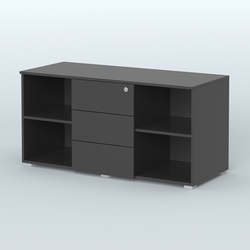 Тумба сервисная Некста, цвет вяз + белый, Черный