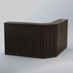 Ресепшен угловой большой серии ВЕРТИКАЛЬ №5, Дуб Венге