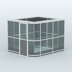 Павильон из профиля угловой №5г (5,5 кв.м), Темно-Серый