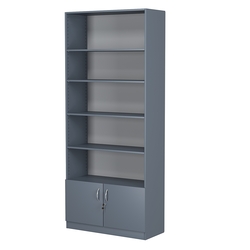 Стеллаж из ДСП с 4-мя полками 400x900 мм серии LEVEL-4 №14 (З/C - ДВП), Темно-Серый