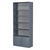 Стеллаж из ДСП с 4-мя полками 400x900 мм серии LEVEL-4 №14 (З/C - ДВП) Темно-Серый