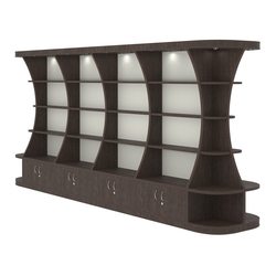 Островной высокий стеллаж ГАРАНТ №5, Дуб Венге + Белый