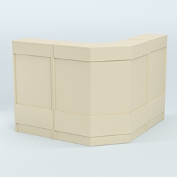 Ресепшен Г-образный серии ПРАЙМ №4Б, Крем Вайс