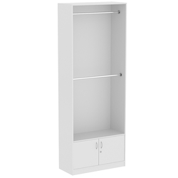 Торговый открытый стеллаж для одежды №11, Серый