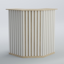 Ресепшен угловой серии ПРИЛИВ №3, Дуб Сонома + Белый