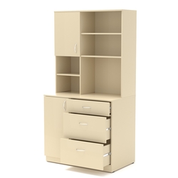 Офисная мини-кухня ВЕКТОР №5, Крем Вайс