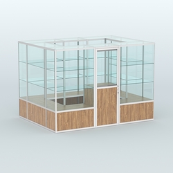 Павильон из профиля островной №1б, Дуб Канзас коричневый