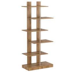 Стеллаж серии КУБ с четырьмя широкими полками №5, Дуб канзас коричневый Н1113 ST10