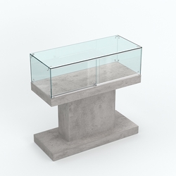 Островной прилавок №1, Бетон Чикаго светло-серый F186 ST9