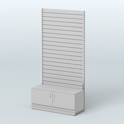 Система ЭЛЕГАНТ пристенная с экономпанелью и тумбой Т21 (1200 мм), Серый