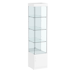 Витрина ИСТРА №4 стаканчик (задняя стенка - зеркало), Белый