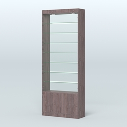 Высокая витрина серии Эконом №304-900 (без дверей), Ясень Анкор темный