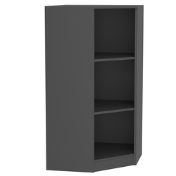 Угловой офисный стеллаж ВЕКТОР СУ-12, Черный