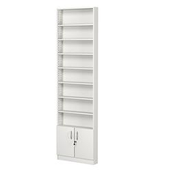 Стеллаж из ДСП с 7-ю полками 100x600 мм серии LEVEL-7 №1 (З/C - ДВП), Белый