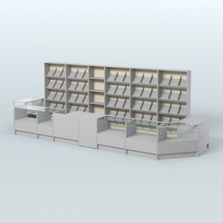 Торговый Островок "Эконом" №6 (12, 6 кв.м), Серый + Крем Вайс