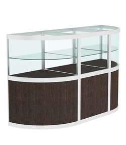 Прилавок из профиля с секторами №3  (открытый), Дуб Венге