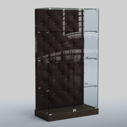 Низкая стеклянная витрина КАПИТОНЕ №5-ХП, Дуб Венге + 17 Elephant