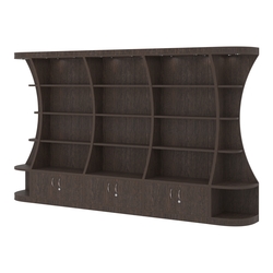 Пристенный высокий стеллаж ГАРАНТ №3, Дуб Венге