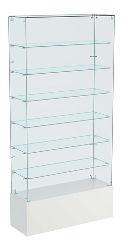 Витрина ИСТРА №135 прямоугольная (З/C - стекло), без дверей, Серый