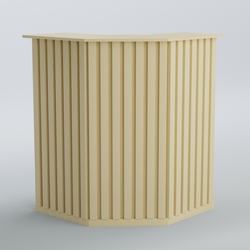 Ресепшен угловой серии ПРИЛИВ №3, Крем Вайс