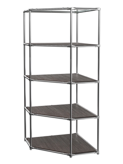 Угловой стеллаж Хром №3 с полками ДСП 16 мм, Дуб Венге