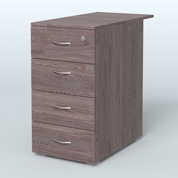 Тумба приставная Прайм, цвет белый, Ясень Анкор темный