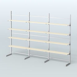 Системы ЭЛЕГАНТ пристенные с полками из ДСП №7 (3600мм), Крем Вайс