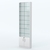 Торговая витрина с 7-ю стеклянными полками 150x600 мм серии NEXT-7 №2-1 (З/C - СТЕКЛО) Белый
