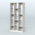 Стеллаж из ДСП серии ЛОФТ №10-3 с полками стекло 5 мм Метрополитан Грей + Белый