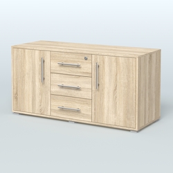 Тумба стационарная для оргтехники, цвет темный дуб, Дуб Сонома