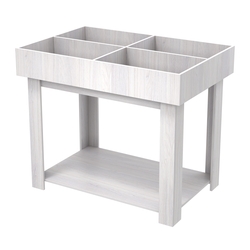 Корзина для распродаж из ДСП на 4 ячейки, Ясень Анкор светлый