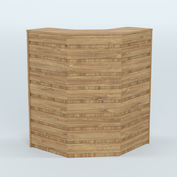 Ресепшен серии ПРАЙМ №3А угловой, Дуб Канзас коричневый