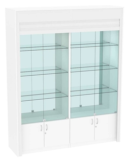 Торговая витрина двухсекционная с рольставнями ЭКДВ-300-3, Белый