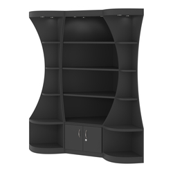 Угловой высокий стеллаж ГАРАНТ №1, Черный