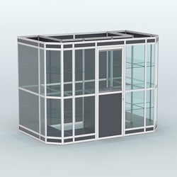 Павильон из профиля пристенный №10в (4,05 кв.м), Антрацит