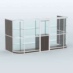 Павильон из профиля пристенный №12г (5,50 кв.м), Дуб Венге