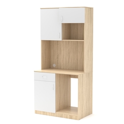 Офисная мини-кухня ПРАКТИК №5, Дуб Сонома + Белый