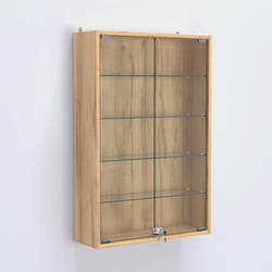 Витрина настенная №202-1А высокая, Дуб Золотистый