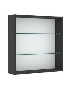 Витрина настенная №1-1Г с двумя полками, Черный