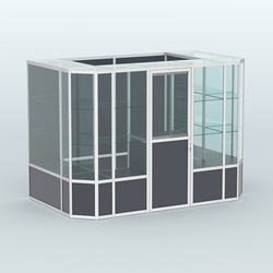 Павильон из профиля пристенный №10б (4,05 кв.м), Антрацит