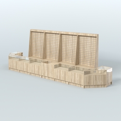 Торговый Островок "Эконом" №7 (12, 4 кв.м), Дуб сонома