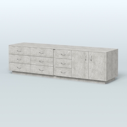 Тумба Феникс опорная приставная левая, Метрополитан Грей