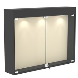 Витрина настенная БАРОН для медалей №3-3А, Черный + 01 Cream