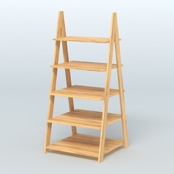 Торговая двусторонняя стойка ЛОФТ №3-950 с широкими полками, Дуб Золотистый