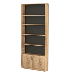 Стеллаж из ДСП с 4-мя полками 200x900 мм серии LEVEL-4 №10 (З/C - ДВП), Дуб Канзас коричневый