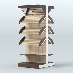 Островной высокий стеллаж для хлеба и выпечки Феникс №9, Дуб Венге + Дуб Сонома