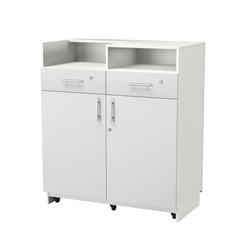 Кассовый прилавок "Диаманд" №9-1000 выкатной, Белый + Серый